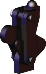 De-Sta-Co - 5,058 Lb Holding Capacity, Vertical Handle, Manual Hold Down Toggle Clamp - 200° Bar Opening, Weldable Base, Oxide Finish, Forged Alloy Steel - Apex Tool & Supply