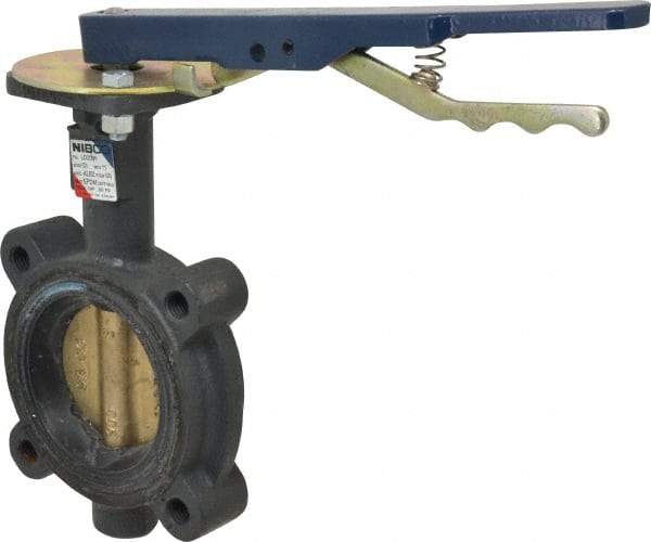 NIBCO - 3" Pipe, Lug Butterfly Valve - Lever Handle, Ductile Iron Body, EPDM Seat, 200 WOG, Aluminum Bronze Disc, Stainless Steel Stem - Apex Tool & Supply