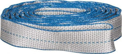 Lift-All - 12' Long x 2" Wide, 6,400 Lb Vertical Capacity, 2 Ply, Polyester Web Sling - 5,000 Lb Choker Capacity, Silver (Color) - Apex Tool & Supply