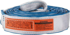 Lift-All - 20' Long x 3" Wide, 8,600 Lb Vertical Capacity, 2 Ply, Polyester Web Sling - 6,900 Lb Choker Capacity, Silver (Color) - Apex Tool & Supply