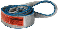 Lift-All - 8' Long x 3" Wide, 8,600 Lb Vertical Capacity, 2 Ply, Polyester Web Sling - 6,900 Lb Choker Capacity, Silver (Color) - Apex Tool & Supply
