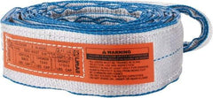 Lift-All - 12' Long x 3" Wide, 8,600 Lb Vertical Capacity, 2 Ply, Polyester Web Sling - 6,900 Lb Choker Capacity, Silver (Color) - Apex Tool & Supply