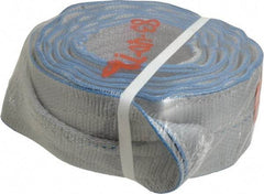 Lift-All - 12' Long x 4" Wide, 11,500 Lb Vertical Capacity, 2 Ply, Polyester Web Sling - 9,200 Lb Choker Capacity, Silver (Color) - Apex Tool & Supply