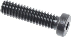 Value Collection - 1/4-20 UNC Hex Socket Drive, Low Socket Cap Screw - Alloy Steel, Black Oxide Finish, Fully Threaded, 1" Length Under Head - Apex Tool & Supply