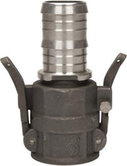 EVER-TITE Coupling Products - 2" Aluminum Cam & Groove Suction & Discharge Hose Female Coupler Hose Shank - Part C, 250 Max psi - Apex Tool & Supply