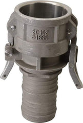 EVER-TITE Coupling Products - 2" Stainless Steel Cam & Groove Suction & Discharge Hose Female Coupler Hose Shank - Part C, 250 Max psi - Apex Tool & Supply