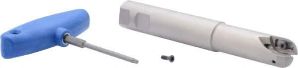 Iscar - 1" Cut Diam, 0.79" Max Depth of Cut, 1" Shank Diam, 6.7" OAL, Indexable Ball Nose End Mill - 2-3/4" Head Length, Straight Shank, BCM Toolholder, BCR... Insert - Apex Tool & Supply