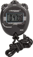 Value Collection - Water Resistant Digital Stopwatch - 3V Lithium Battery, Back Lit, Black - Apex Tool & Supply