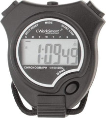 Value Collection - Digital Stopwatch with Split Counter - LR44, Back Lit, Black - Apex Tool & Supply