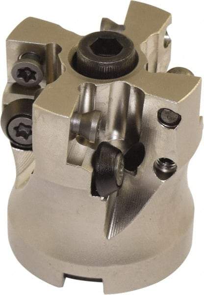 Millstar - 1-1/2" Cutter Diam, 0.04" Max Depth of Cut, Indexable High-Feed Face Mill - 1/2" Arbor Hole Diam - Apex Tool & Supply