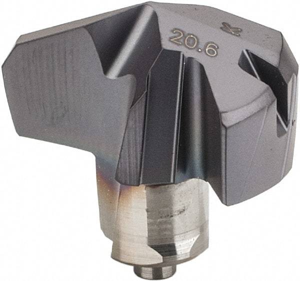 Iscar - Series ICK, 0.811" Diam Grade IC908 140° Replaceable Drill Tip - Carbide, TiAlN Finish, 20 Seat Size, Through Coolant - Apex Tool & Supply