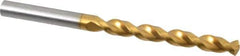 Guhring - 7.4mm 130° High Speed Steel Jobber Drill - TiN Finish, Right Hand Cut, Parabolic Flute, Straight Shank, 4-9/32" OAL, Standard Point - Apex Tool & Supply