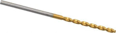 Guhring - 1.65mm 130° Cobalt Jobber Drill - TiN Finish, Right Hand Cut, Parabolic Flute, Straight Shank, 1-11/16" OAL, Standard Point - Apex Tool & Supply