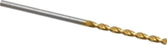 Guhring - 1.8mm 130° Cobalt Jobber Drill - TiN Finish, Right Hand Cut, Parabolic Flute, Straight Shank, 1-13/16" OAL, Standard Point - Apex Tool & Supply