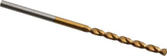 Guhring - 1.95mm 130° Cobalt Jobber Drill - TiN Finish, Right Hand Cut, Parabolic Flute, Straight Shank, 1-15/16" OAL, Standard Point - Apex Tool & Supply