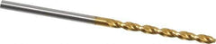 Guhring - 2.15mm 130° Cobalt Jobber Drill - TiN Finish, Right Hand Cut, Parabolic Flute, Straight Shank, 2-3/32" OAL, Standard Point - Apex Tool & Supply
