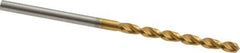 Guhring - 2.35mm 130° Cobalt Jobber Drill - TiN Finish, Right Hand Cut, Parabolic Flute, Straight Shank, 2-3/32" OAL, Standard Point - Apex Tool & Supply