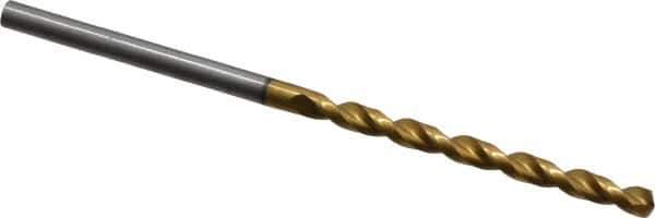 Guhring - 2.4mm 130° Cobalt Jobber Drill - TiN Finish, Right Hand Cut, Parabolic Flute, Straight Shank, 2-1/4" OAL, Standard Point - Apex Tool & Supply