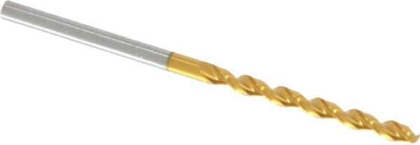 Guhring - 2.6mm 130° Cobalt Jobber Drill - TiN Finish, Right Hand Cut, Parabolic Flute, Straight Shank, 2-1/4" OAL, Standard Point - Apex Tool & Supply