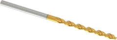 Guhring - 2.6mm 130° Cobalt Jobber Drill - TiN Finish, Right Hand Cut, Parabolic Flute, Straight Shank, 2-1/4" OAL, Standard Point - Apex Tool & Supply