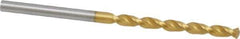 Guhring - 3.3mm 130° Cobalt Jobber Drill - TiN Finish, Right Hand Cut, Parabolic Flute, Straight Shank, 2-9/16" OAL, Standard Point - Apex Tool & Supply