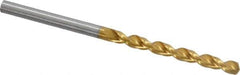Guhring - 3.7mm 130° Cobalt Jobber Drill - TiN Finish, Right Hand Cut, Parabolic Flute, Straight Shank, 2-3/4" OAL, Standard Point - Apex Tool & Supply