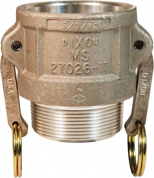 Dixon Valve & Coupling - 1-1/2" Aluminum Cam & Groove Suction & Discharge Hose Female Coupler Male NPT Thread - Part B, 1-1/2" Thread, 250 Max psi - Apex Tool & Supply