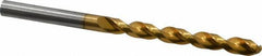 Guhring - 6.3mm 130° Cobalt Jobber Drill - TiN Finish, Right Hand Cut, Parabolic Flute, Straight Shank, 101mm OAL, Standard Point - Apex Tool & Supply