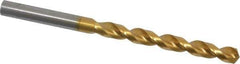 Guhring - 6.5mm 130° Cobalt Jobber Drill - TiN Finish, Right Hand Cut, Parabolic Flute, Straight Shank, 101mm OAL, Standard Point - Apex Tool & Supply