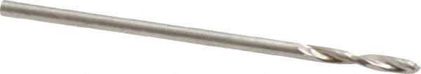 Guhring - 1.2mm 130° Parabolic Flute High Speed Steel Screw Machine Drill Bit - Bright Finish, Right Hand Cut, 7mm Flute Length, 28mm OAL, Standard Point, Straight Shank - Apex Tool & Supply