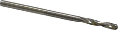Guhring - 2.05mm 130° Parabolic Flute High Speed Steel Screw Machine Drill Bit - Bright Finish, Right Hand Cut, 12mm Flute Length, 38mm OAL, Standard Point, Straight Shank - Apex Tool & Supply