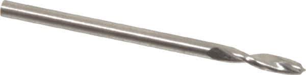 Guhring - 2.25mm 130° Parabolic Flute High Speed Steel Screw Machine Drill Bit - Bright Finish, Right Hand Cut, 13mm Flute Length, 40mm OAL, Standard Point, Straight Shank - Apex Tool & Supply