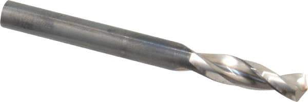Guhring - 6mm 130° Parabolic Flute High Speed Steel Screw Machine Drill Bit - Bright Finish, Right Hand Cut, 28mm Flute Length, 66mm OAL, Standard Point, Straight Shank - Apex Tool & Supply