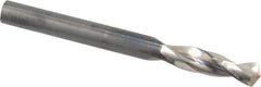 Guhring - 6mm 130° Parabolic Flute High Speed Steel Screw Machine Drill Bit - Bright Finish, Right Hand Cut, 28mm Flute Length, 66mm OAL, Standard Point, Straight Shank - Apex Tool & Supply