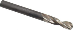 Guhring - 6.6mm 130° Parabolic Flute High Speed Steel Screw Machine Drill Bit - Bright Finish, Right Hand Cut, 31mm Flute Length, 70mm OAL, Standard Point, Straight Shank - Apex Tool & Supply