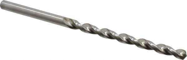 Accupro - 11/32", 130° Point, Parabolic Flute, Vanadium High Speed Steel Taper Length Drill Bit - Bright Finish, 4-17/32" Flute Length, 6-7/8" OAL - Apex Tool & Supply