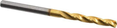 Guhring - 3.2mm 150° Solid Carbide Jobber Drill - TiN Finish, Right Hand Cut, Spiral Flute, Straight Shank, 1.929" OAL, Standard Point - Apex Tool & Supply