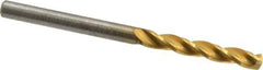 Guhring - 3.3mm 150° Solid Carbide Jobber Drill - TiN Finish, Right Hand Cut, Spiral Flute, Straight Shank, 1.929" OAL, Standard Point - Apex Tool & Supply