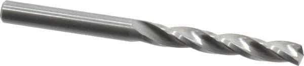 Guhring - 4.9mm 150° Solid Carbide Jobber Drill - Bright Finish, Right Hand Cut, Spiral Flute, Straight Shank, 62mm OAL, Standard Point - Apex Tool & Supply