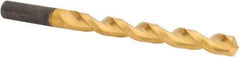 Guhring - 3/8" 130° Solid Carbide Jobber Drill - TiN Finish, Right Hand Cut, Parabolic Flute, Straight Shank, 127mm OAL, Standard Point - Apex Tool & Supply