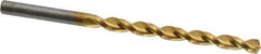 Guhring - #4 130° Solid Carbide Jobber Drill - TiN Finish, Right Hand Cut, Parabolic Flute, Straight Shank, 95.25mm OAL, Standard Point - Apex Tool & Supply