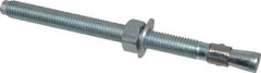 Red Head - 1/2 Inch Diameter, 1/2-13 Inch Thread, 7 Inch Overall Length, Grade 3, Wedge Expansion Concrete Anchor - Steel, Zinc Plated, 5-1/2 Inch Thread Length, Tie Wire Head, 1/2 Inch Drill - Apex Tool & Supply