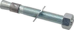 Red Head - 5/8" Diam, 5/8-11, 5" OAL, Grade 3, Wedge Expansion Concrete Anchor - Steel, Zinc Plated, 3-1/4" Thread Length, Tie Wire Head, 5/8" Drill - Apex Tool & Supply