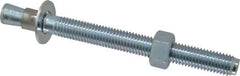 Red Head - 5/8" Diam, 5/8-11, 7" OAL, Grade 3, Wedge Expansion Concrete Anchor - Steel, Zinc Plated, 5-1/4" Thread Length, Tie Wire Head, 5/8" Drill - Apex Tool & Supply