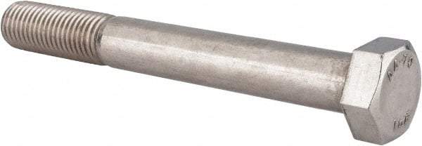 Value Collection - M20x2.50mm Metric Coarse, 160mm Length Under Head Hex Head Cap Screw - Partially Threaded, Grade 316 & Austenitic A4 Stainless Steel, Uncoated, 30mm Hex - Apex Tool & Supply