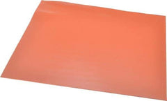 Made in USA - 12" Long, 12" Wide, 0.031" Thick, Silicone Rubber Foam Sheet - 20 Durometer, Orange-Red, -40 to 300°F, 650 psi Tensile Strength, Plain Backing, Stock Length - Apex Tool & Supply