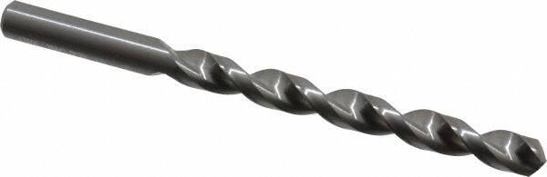 Guhring - 8mm 130° Solid Carbide Jobber Drill - Bright Finish, Right Hand Cut, Parabolic Flute, Straight Shank, 114.3mm OAL, Standard Point - Apex Tool & Supply