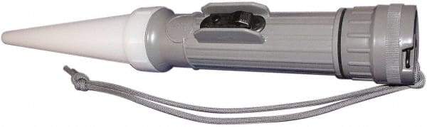 Fulton - White Industrial/Tactical Flashlight - Gray Plastic Body, 2 D Batteries Not Included - Apex Tool & Supply