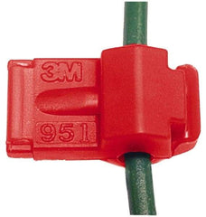 3M - 22 to 18 AWG, Nylon, Fully Insulated, Female Wire Disconnect - 1/4 Inch Wide Tab, Red, CSA Certified, CSA LR32411, UL File E70512, UL Listed - Apex Tool & Supply