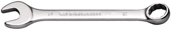 Facom - 16mm 12 Point Offset Combination Wrench - 15° Offset Angle, 6-1/4" OAL, Steel, Satin Finish - Apex Tool & Supply